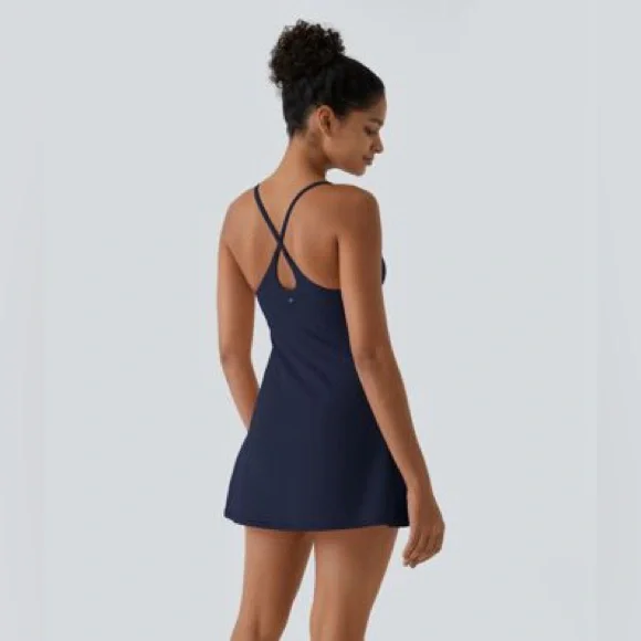 HALARA SoftlyZero NWT Plush Active Dress Easy Peezy Sz Small Navy Blue/Peacoat - Picture 3 of 12